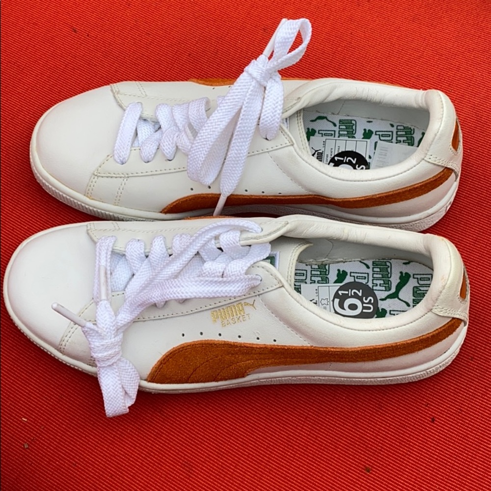 PUMA Basket Sneaker (Orange Leather) BRAND NEW